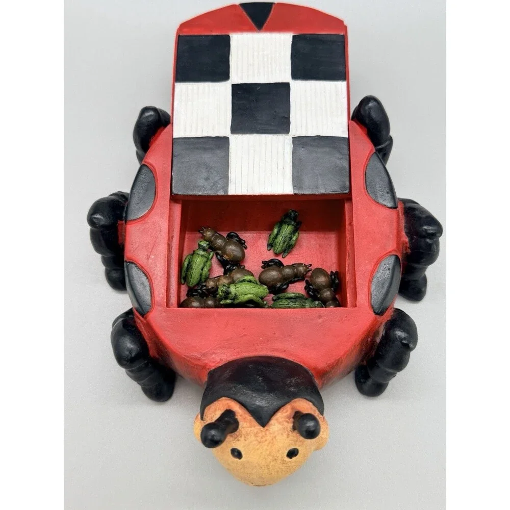 VTG Tic Tac Toe in the Garden Ladybug Game Resin Grasshoppers & Ants HTF 90s Y2K